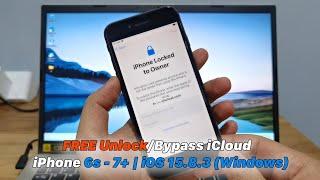 FREE UnlockBypass iCloud iPhone 6s - 7+  iOS 15.8.3 Windows