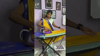 Saree Pre Pleating And Box Folding. #sareeboxfolding #sareedrapping #sareeprepleatingandfolding