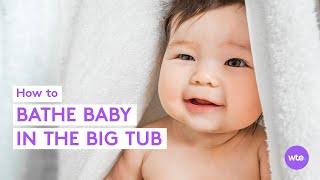 Bathing Baby in the Big Tub How to Bathe Your Baby Safely in a Full-Sized Bathtub - What to Expect