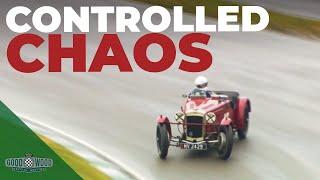 10 minutes of incredible pre-war battles and drifts  Goodwood Revival