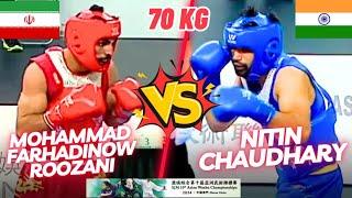 Nitin Chaudhary  vs Mohammad Farhadinowroozani  70 kg Quarterfinal 10th Asian Wushu Championship