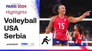 EPIC MATCH   USA Vs Serbia - Volleyball Preliminary Round Highlights  #Paris2024