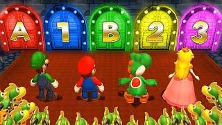 Mario Party 9 MiniGames - Mario Vs Luigi Vs Peach Vs Daisy Master Difficulty