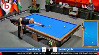 SABIR ÇELİK vs HAYRİ KILIÇ  3 BANT BİLARDO ŞAMPİYONASI 1.ETAP A KATEGORİSİ 2024 ANKARA  billiards