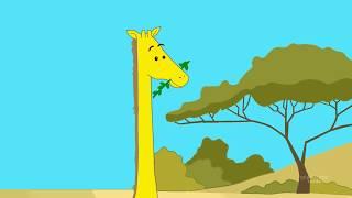 У жирафа пятна-пятнышки везде. Развивающий мультфильм потешка.