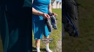 Different ways players clean their boots