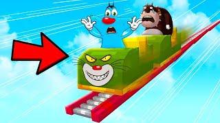 Roblox Biggest Cart Ride Ever With Oggy And Jack  Rock Indian Gamer 