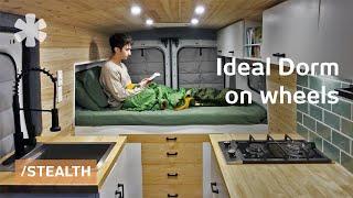 LA med student turns small van into ideal dorm on wheels $14K total