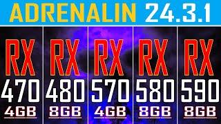 RX 470 vs RX 480 vs RX 570 vs RX 580 vs RX 590   LATEST DRIVER  PC GAMES TEST 