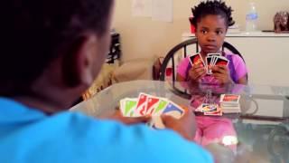 Khalil & Sanai playing UNO...