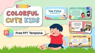 Colorful Cute Kids PowerPoint Presentation  FREE TEMPLATE  Tomatonado