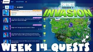 Chapter 2 ALL Week 14 Quests Guide - Season 7 - Fortnite Invasion Battle Royale