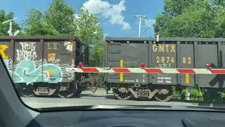 CSX 7200 Passing Through a Railroad Crossing Near London KY