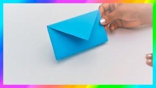 How to make paper ENVELOPES without glue  Origami  Envelopes for letters  PapelyManualidades