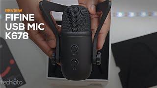 Fifine USB Microphone K678 Unboxing Setup and Review