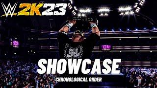 JOHN CENAS SHOWCASE IN CHRONOLOGICAL ORDER - WWE 2K23 ALL CUTSCENES MATCH MOMENTS & ENTRANCES