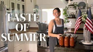 Preserving food from our garden & enjoying simple fresh meals at home