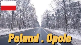 Driving in poland from Opole to Gliwice