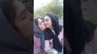 Arab girl kissing