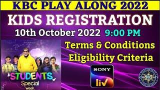 KBC Kids Registration 2022  Kbc Junior Registrations eligibility terms and conditions