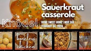  #Sauerkraut #casserole #bonelesschicken #braten #sauce #knödel  #recipe  HOME  February 04 2024