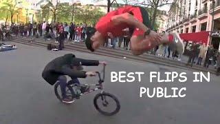 Flips in Public REACTION CRAZY Flips in Public by Farid Zitoun