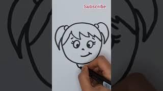 Easy Art for Kids  girl face drawing easy