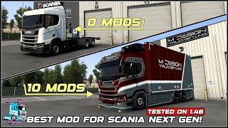 ETS2  1.49  best mods you must have for your Scania NG Sound skin tuning interiors.