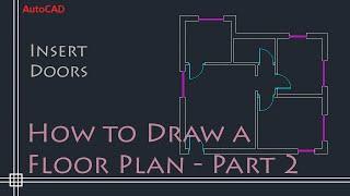 AutoCAD 2D Basics - Tutorial to draw a simple floor plan Fast and effective PART 2