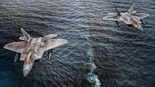 USAF F-22 Raptors Refuel Over Gulf Of Alaska • MAR 2022