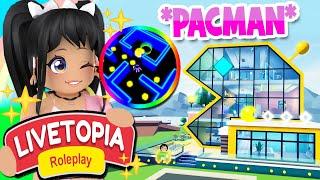 *SECRET PAC-MAN GAME ROOM* + GIFT LOCATION in LIVETOPIA Roleplay roblox