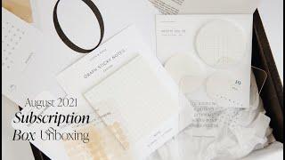 August 2021 Penspiration and Planning + Stationery Subscription Box Unboxing  Cloth & Paper