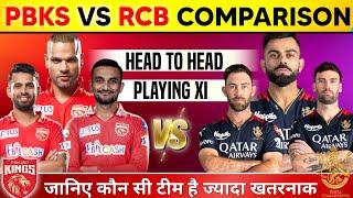 IPL 2024 - PBKS vs RCB Comparison  Punjab Kings vs Royal Challengers Bangalore  RCB vs PBKS 2024