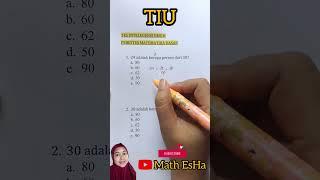 SOAL TIU TES INTELEGENSI UMUM CPNS TES BUMN TES POLRI PSIKOTES MATEMATIKA DASAR TES MASUK KERJA