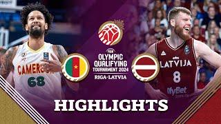 Latvia  hang tough to overcome Cameroon  in Riga  Highlights  FIBA OQT 2024 Latvia