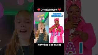 Amazing young girl DUETS Vocal Exercise wVocal Coach