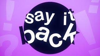 say it back  typography