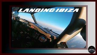 Boeing 737 - Approach and Landing in Ibiza + EGPWS