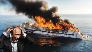 1 minute ago Russias largest cruise ship carrying 78900 troops to Iran was blown up by the US