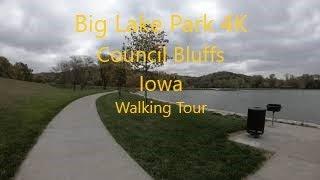 Walk Tour Big Lake Park Council Bluffs Iowa USA