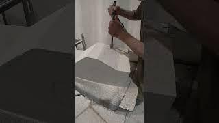 Carving a flat surface. #architecture #carving #craftsman #handtools #stonemason #craft #howto