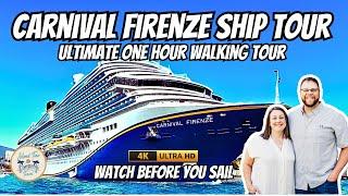 Carnival Firenze Ship Tour  *One Hour Full Walkthrough*  Must See Before You Book & Cruise  2024