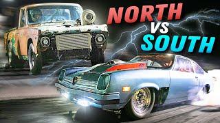 40 Cars BATTLE for $15000 North vs South Small Tire Race