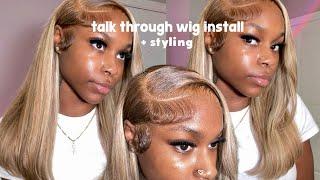 It’s Giving Pre Plucked Highlights Blonde HD Frontal Wig Install  LACE MELTED  Yolissa Hair