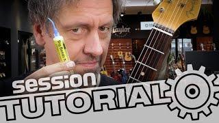 E-Gitarren mit Vibrato Saiten wechseln und verstimmfrei einstellen  session Tutorial