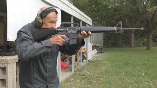 Vietnam Veteran shooting the M16A1 - First time since active duty