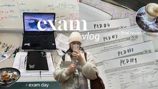 EXAM VLOG  final revision study hermit mode & exam day