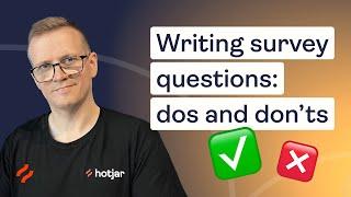 Writing survey questions dos and donts