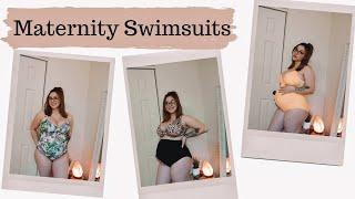 MATERNITY SWIMSUIT TRY ON HAUL  7 Months Pregnant 