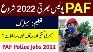 Join PAF as provost trade 2022 PAF Police jobs online registration PAF airman jobs after matric